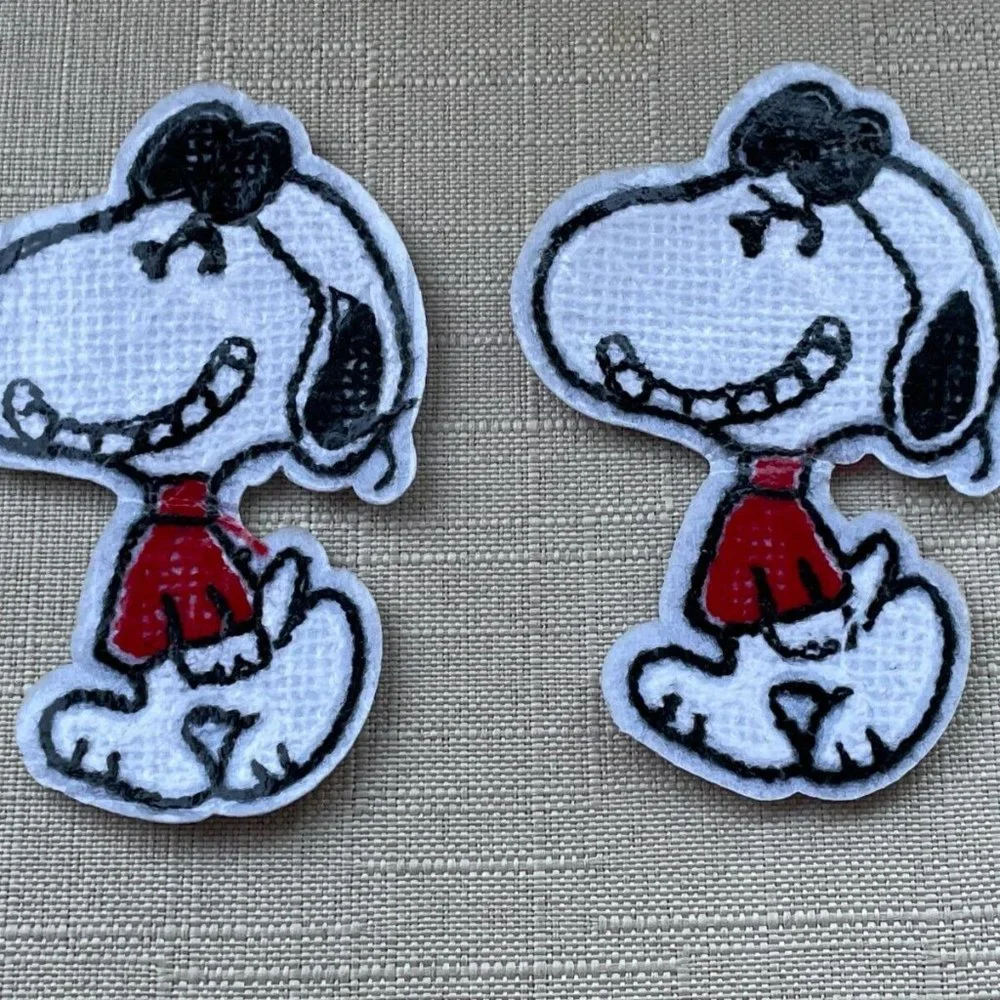Iron on Patches for Jacket Jeans Clothes Art Snoopy Embroidery Patch Lot of 2